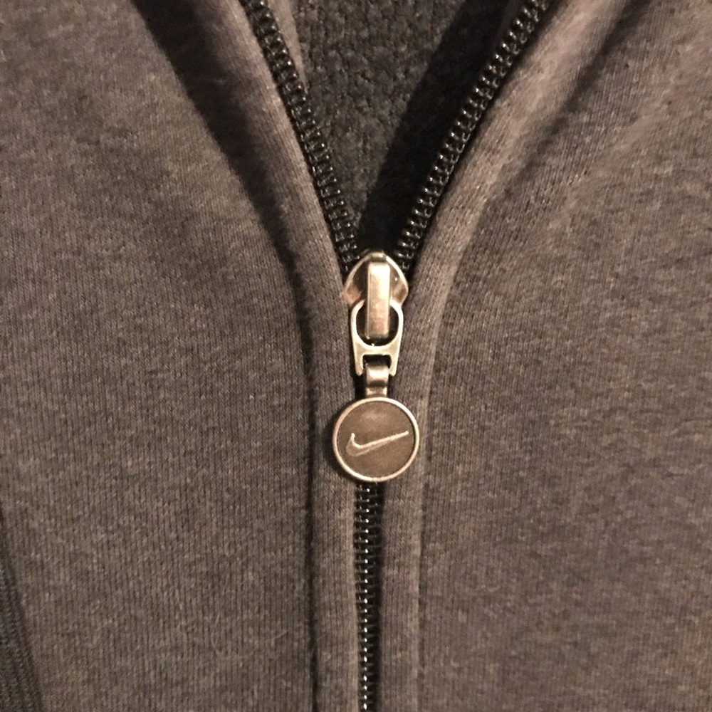 Nike Gray Zip Up Jacket Medium - image 4